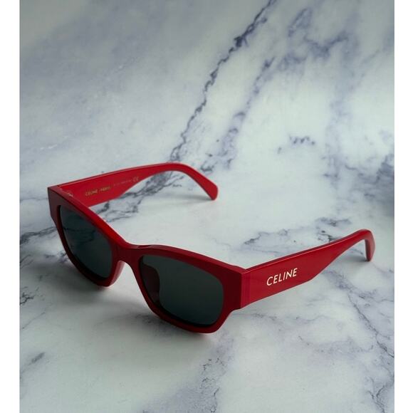 NEW Celine CL40197U Cat Eye Red Logo Sunglasses - Picture 1 of 6